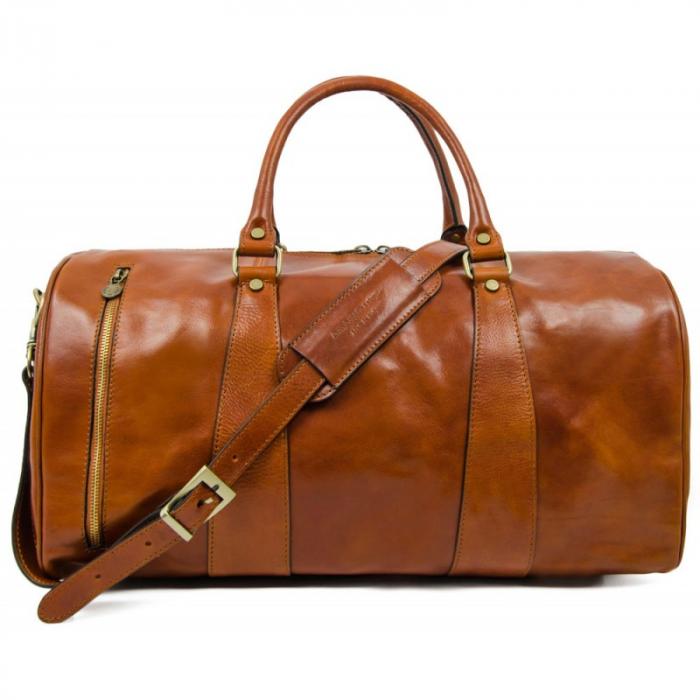 Cilindrinis kelioninis krepšys - iš aukščiausios kokybės itališkos odos - prabangios verslo dovanos