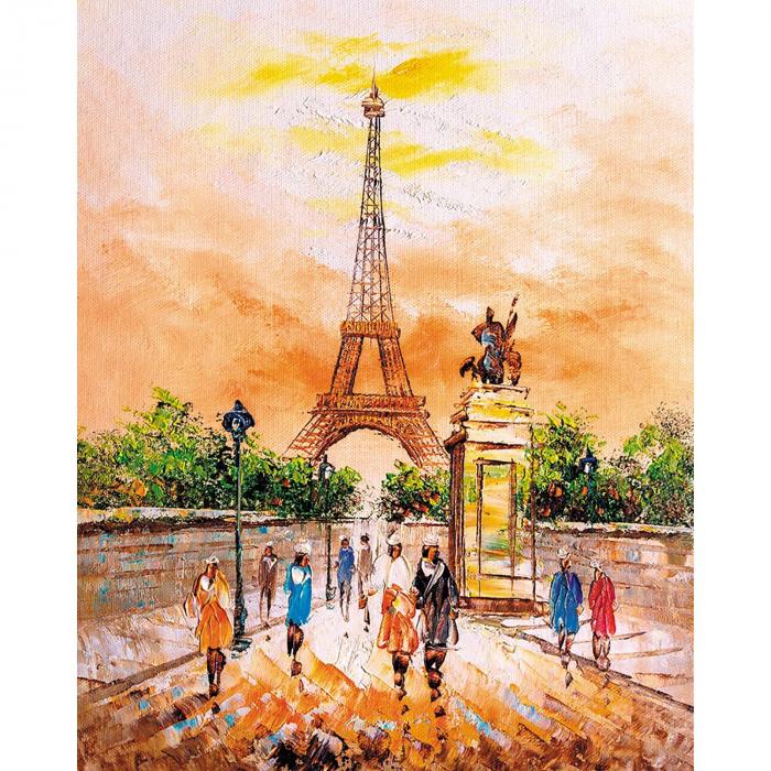 Eifelio bokštas saulėje - Nusipiešk paveikslą pati + Medinis Rėmas