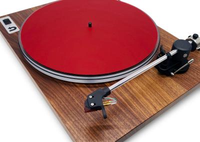 Odinis patefono padėklo kilimėlis is tikros naturalios odos sulaikantis vibracijas Leather Turntable Platter Mat SPLIT