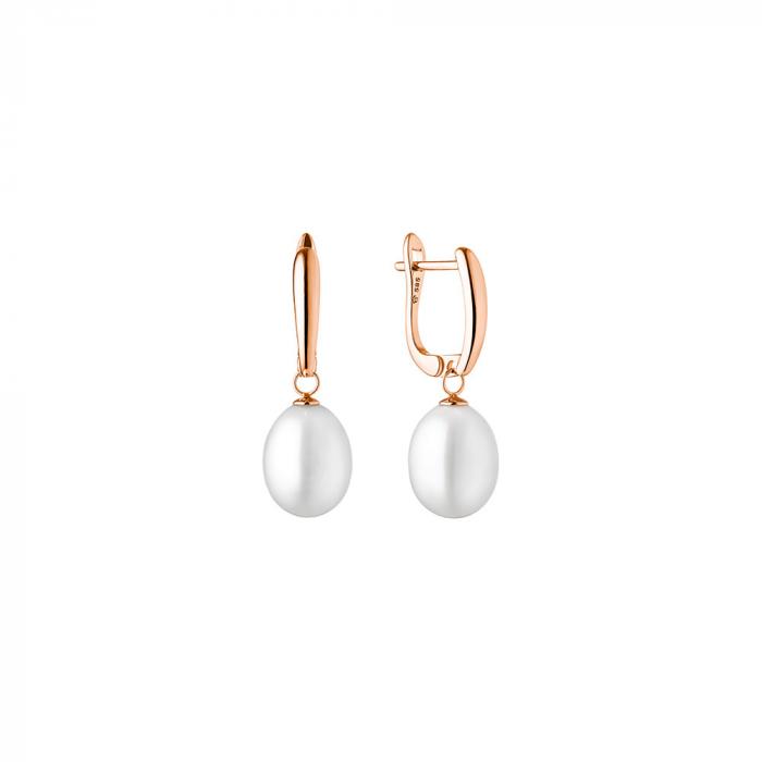 Tikrų perlų auksiniai auskarai - prabangi gimtadienio dovana moteriai