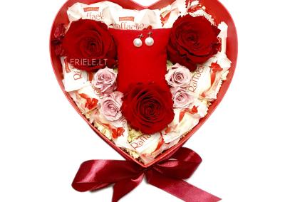 tikru naturaliu perlu auskarai saldzios dziovintos miegancios stabilios rozes raffaelo dovanos dezuteje moterims sirdeleje unikalios yraptingos originalios romantiskos merginai panelei zmonai valentino mamos dienos proga gimtadienio jubiliejaus