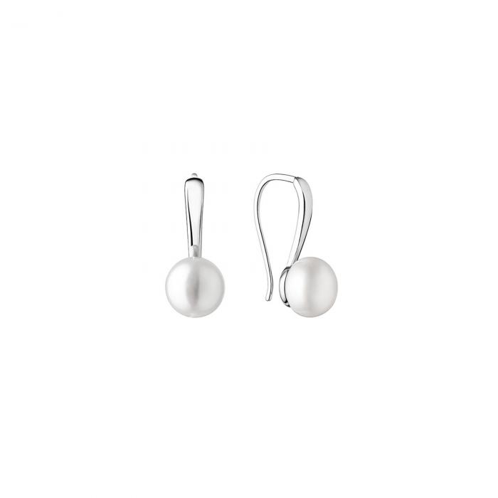 Išskirtiniai sidabriniai auskarai su perlais  - Gimtadienio dovana moterims - Perlai 10mm