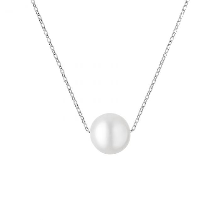 Pervertas Tikras perlo pakabukas - Sidabrinė grandinėlė, perlas 9mm