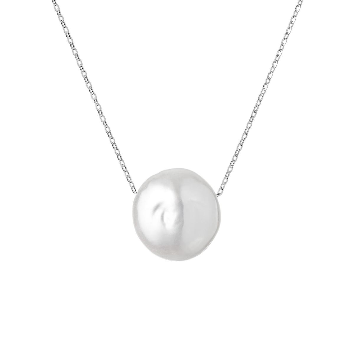 NEMOKAMAS PRISTATYMAS minimalistinsi pervertas tikras perlas su sidabrine grandinele is naturalus perlo simboline nebrangi dovana kaledoms  gimtadien jubiliejaus kaledu moterims zmonai merginai sesei dukrai mamai MS21257P
