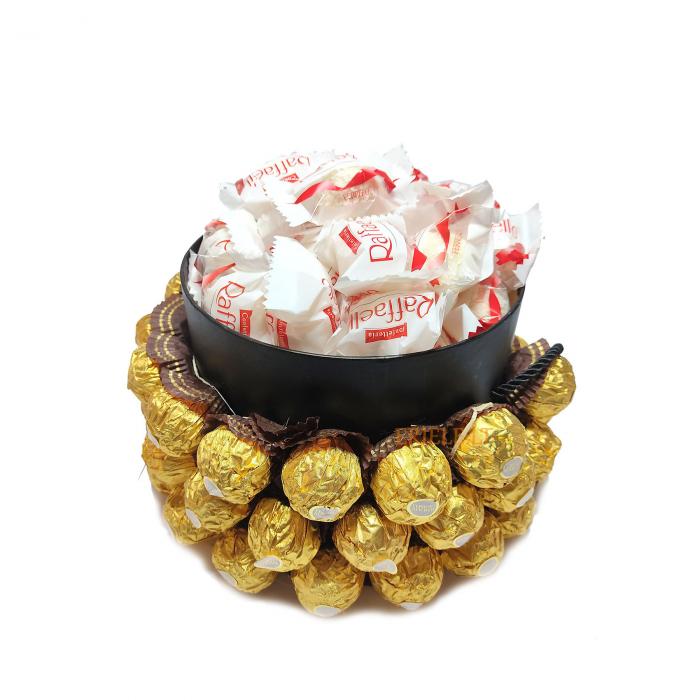 Ferrero saldumynų valgoma dėžutė | Saldus rinkinys krepšelis