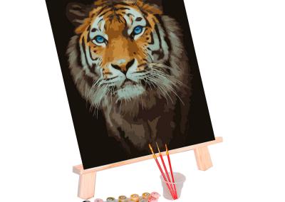 tigras paveikslas tapyba pagal skaiciais nusipiesk paveiksla pats numerius spalvos  Puzles suaugusiems mediniu remu kurybines meniskos dovanos vyrui sunui vaikinui draugui teciui broliui anukui abituriantui meninkui kaledoms gimtadieniui