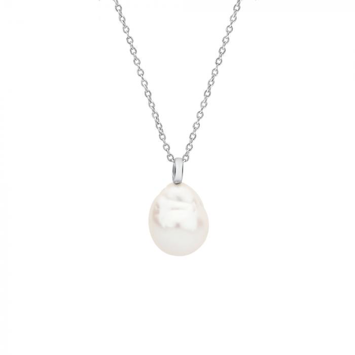Didelis perlo pakabukas su grandinėle, 11mm, 42-50cm 