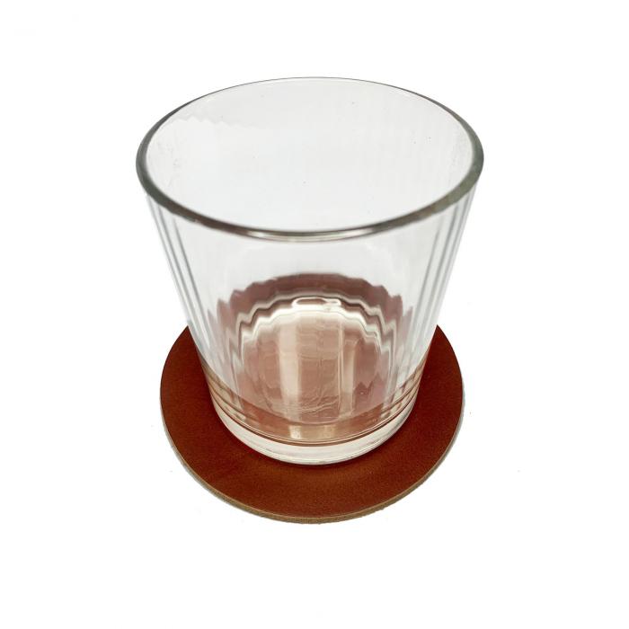 Odiniai padeliai Stiklinėms | Kilimėliai puodeliams virtuvėje | Iš Natūralios odos mini staltiesė  