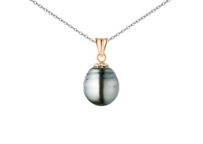 auksinis pakabukas 585 su Taicio taitina perl juodu perlo saltwater dovana mamai sesei dukrai merginai panelei draugei copy2