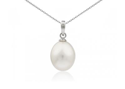 tikro balto perlo  pakabukas naturalus perlas kolje moterims ir vyrams au sidabro grandinele dovana vaikinui merginai panelei sukrai 2