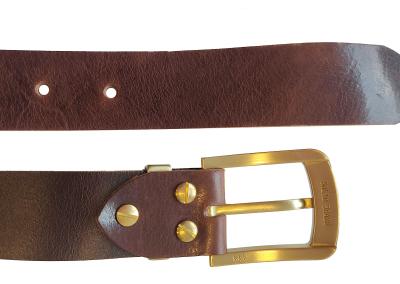 brass belt natural leather belt for gift christmas birsday