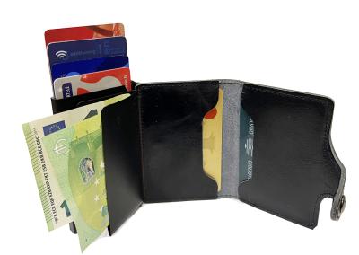 minimalistine pinigine valetas su issokanciomis kortelemis be monetu skyriuas jaunatviska siuolaikiska mini XS piniginute vyriska vyrui vaikinui sunui vaikui