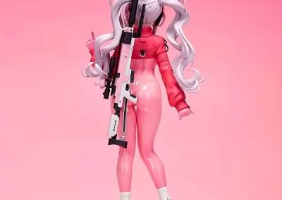 4 anime firurele mergina  su latekso drabuziais pink ruzava su sautuvu kolekcines manga