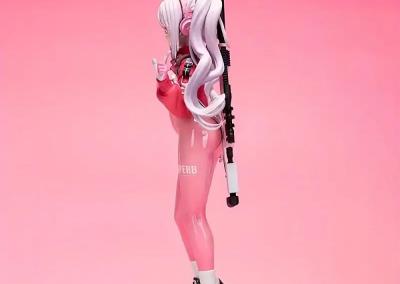 3 anime firurele mergina  su latekso drabuziais pink ruzava su sautuvu kolekcines manga