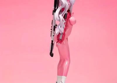 z anime firurele mergina  su latekso drabuziais pink ruzava su sautuvu kolekcines manga