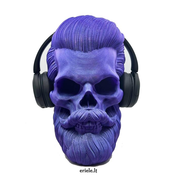 Hipsteris ant stalo | Didelė kaukolė | Ausinių laikiklis 27cm