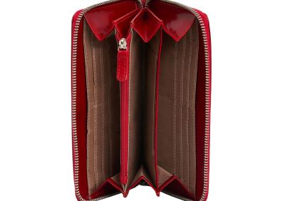 raudona odine moteriska pinigine is naturalios tikros odos dovana zmonai dukrai sesei mamai mociutei italiska gimtadienio