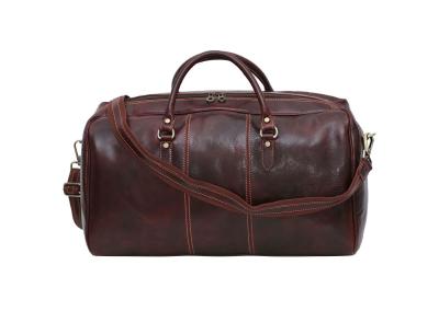 rudas odinis sportinis krepsys is tikros odos italiskas prabangi dovana vyrui sunui direktoriui  kelioniu krepsys komandiruotems atostogoms