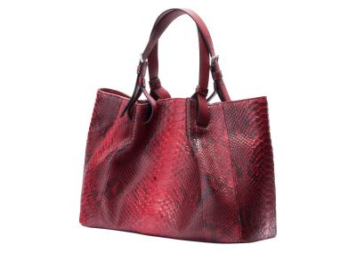 Raudona  pitono odos  moteriska rankine is tikros gyvates odos prabangi dovana gimtadinio jubiliejaus proga zmonai mamai moterims kaledoms