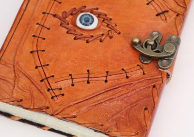 Odinė užrašinė – Light Brown Tan Book - Evil Eye Decor - 20x15cm