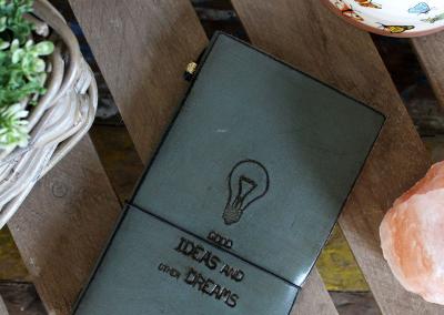 Odinė užrašinė – Handmade Leather Journal - My Little Black Book - Black (80 pages)