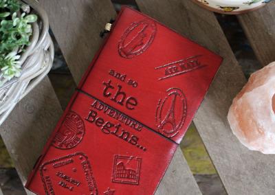 Odinė užrašinė – Handmade Leather Journal - Tree of Life - Green (80 pages)