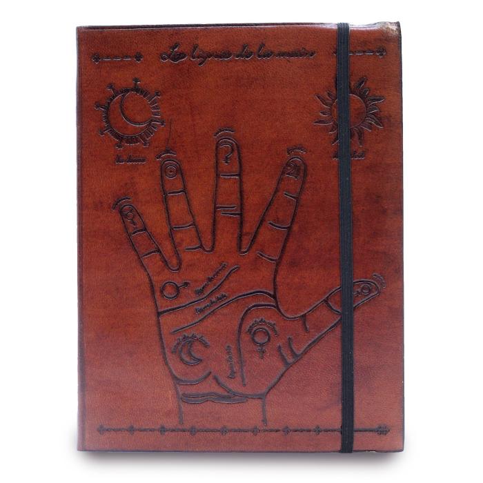 Odinė užrašinė Delno astronom - vidutinė 20.5 x 15 cm, baltais lapais, apie 160g/m2